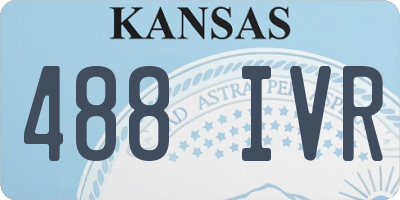 KS license plate 488IVR
