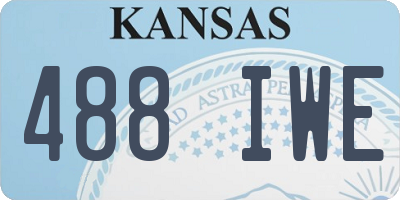 KS license plate 488IWE