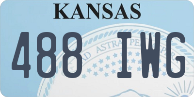 KS license plate 488IWG