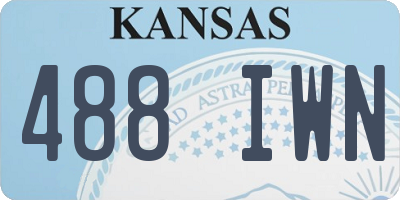 KS license plate 488IWN