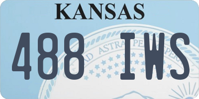 KS license plate 488IWS