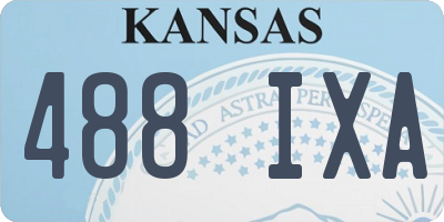 KS license plate 488IXA