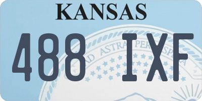 KS license plate 488IXF