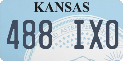 KS license plate 488IXO
