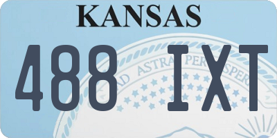 KS license plate 488IXT