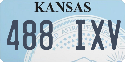 KS license plate 488IXV