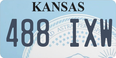 KS license plate 488IXW