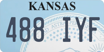 KS license plate 488IYF