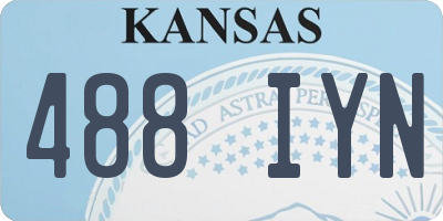KS license plate 488IYN