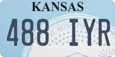 KS license plate 488IYR