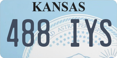 KS license plate 488IYS