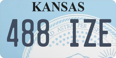 KS license plate 488IZE