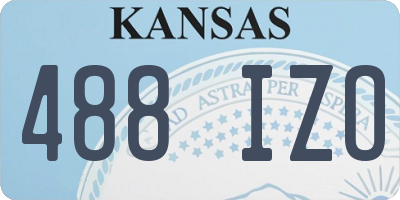 KS license plate 488IZO