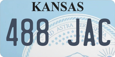 KS license plate 488JAC