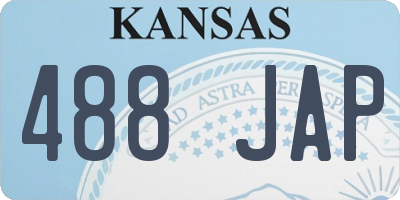KS license plate 488JAP