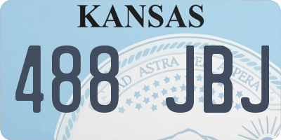 KS license plate 488JBJ