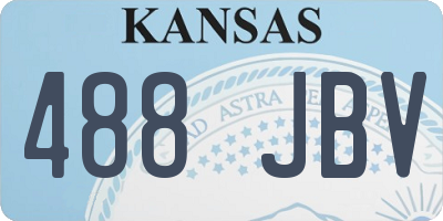 KS license plate 488JBV