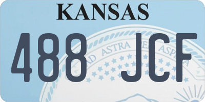 KS license plate 488JCF