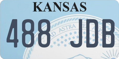 KS license plate 488JDB