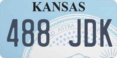 KS license plate 488JDK