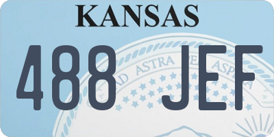 KS license plate 488JEF