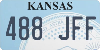 KS license plate 488JFF