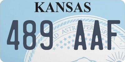 KS license plate 489AAF