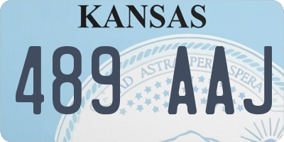 KS license plate 489AAJ