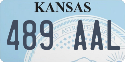 KS license plate 489AAL