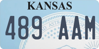 KS license plate 489AAM