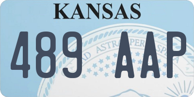 KS license plate 489AAP