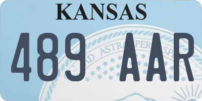 KS license plate 489AAR