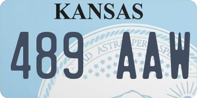 KS license plate 489AAW