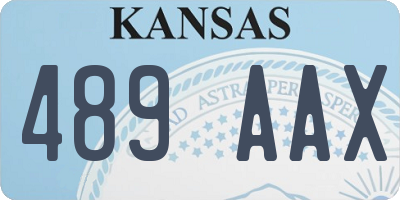 KS license plate 489AAX