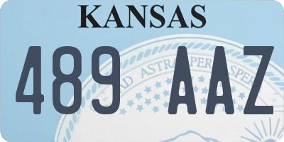 KS license plate 489AAZ