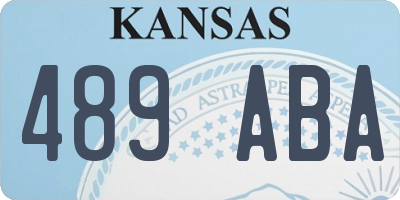 KS license plate 489ABA