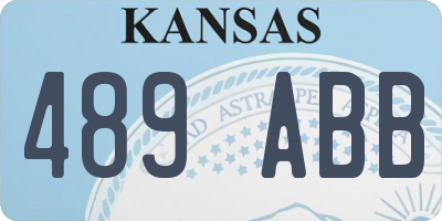 KS license plate 489ABB