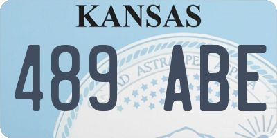 KS license plate 489ABE