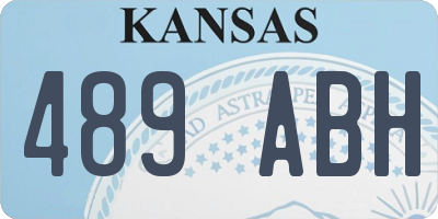 KS license plate 489ABH