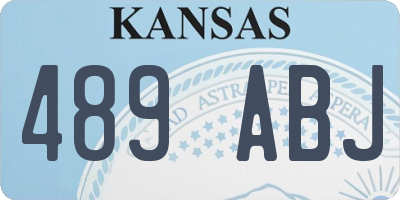 KS license plate 489ABJ