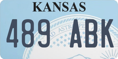 KS license plate 489ABK