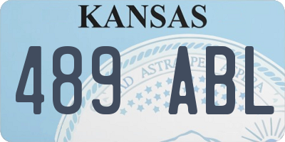 KS license plate 489ABL