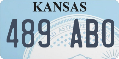 KS license plate 489ABO