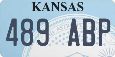 KS license plate 489ABP