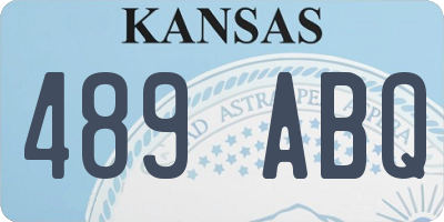 KS license plate 489ABQ