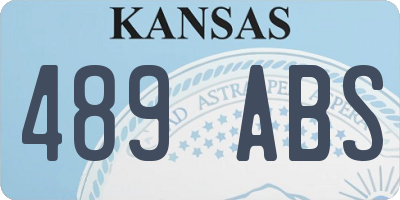 KS license plate 489ABS