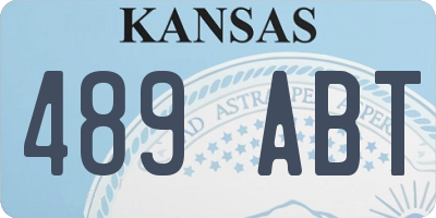 KS license plate 489ABT