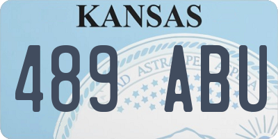 KS license plate 489ABU