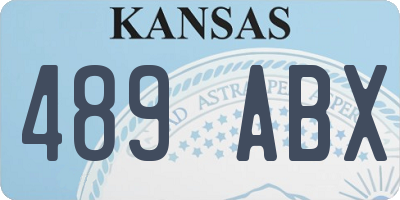 KS license plate 489ABX