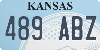 KS license plate 489ABZ